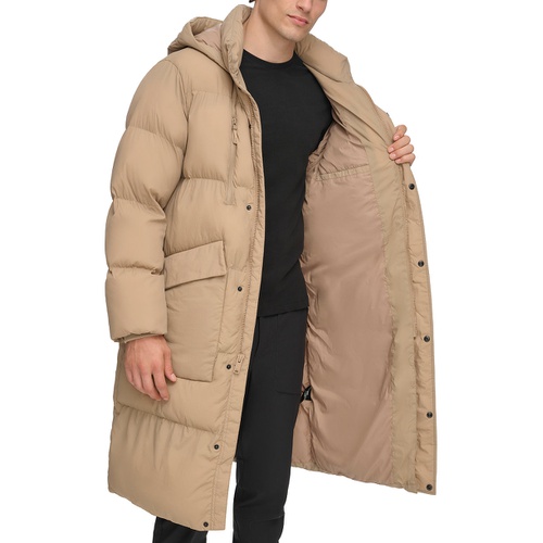 DKNY Mens Quilted Hooded Duffle Parka