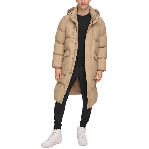 DKNY Mens Quilted Hooded Duffle Parka