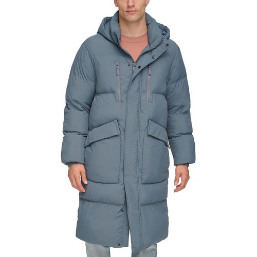 DKNY Mens Quilted Hooded Duffle Parka