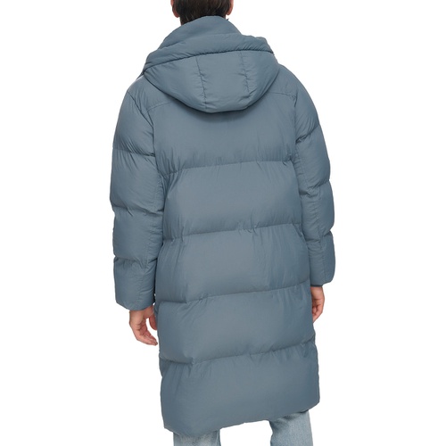 DKNY Mens Quilted Hooded Duffle Parka