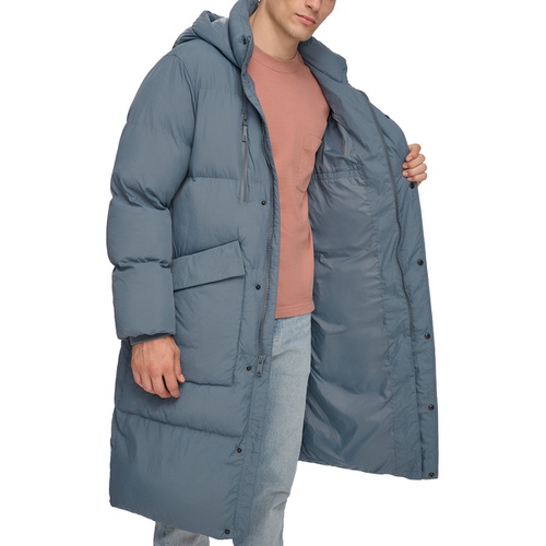 DKNY Mens Quilted Hooded Duffle Parka