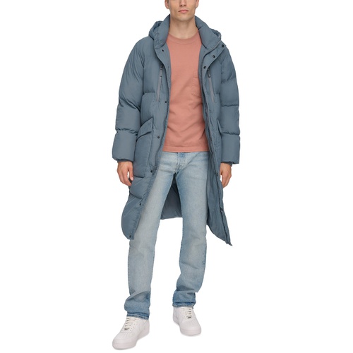 DKNY Mens Quilted Hooded Duffle Parka