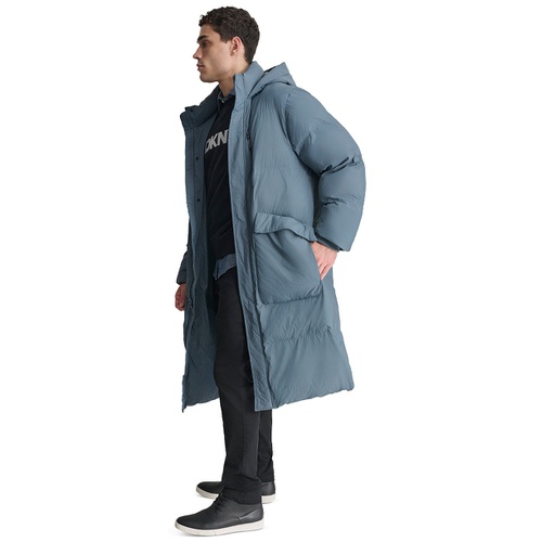 DKNY Mens Quilted Hooded Duffle Parka