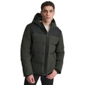 Mens Mixed-Media Puffer Coat