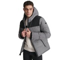 Mens Mixed-Media Puffer Coat