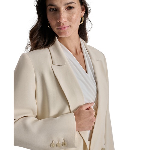 DKNY Womens Tie-Waist Peak Lapel Blazer