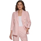 Petite Gingham Double-Breasted Blazer