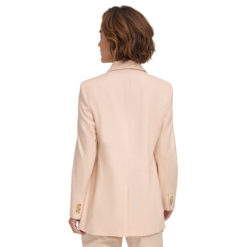 DKNY Womens Linen-Blend Jacket