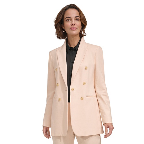 DKNY Womens Linen-Blend Jacket