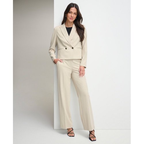 DKNY Womens Peak-Lapel Button Blazer