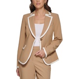 Petite Framed One-Button Jacket