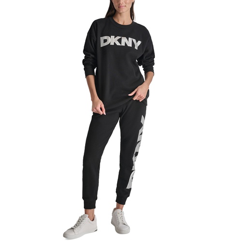 DKNY DKNY Womens Exploded Logo Crewneck Sweatshirt