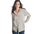 Womens Collared Long-Sleeve Blouse