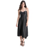 Womens Mixed-Media Midi Dress