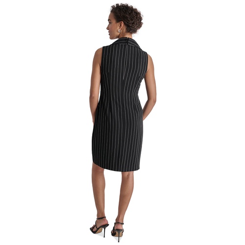 DKNY Womens Pinstriped Double-Breasted Blazer Dress