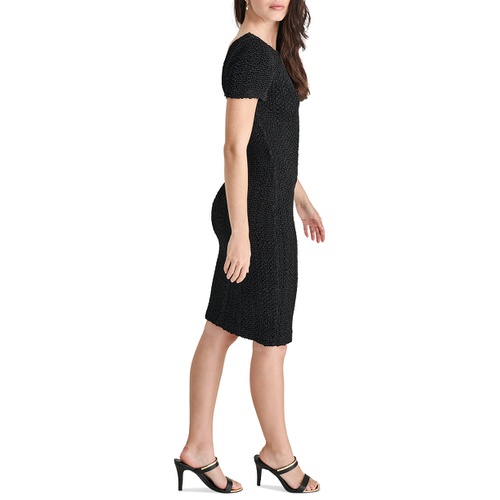 DKNY Womens Short-Sleeve Boat-Neck Sheath Dress