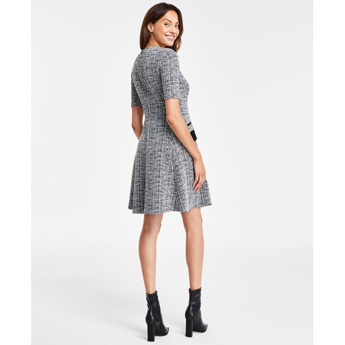 DKNY Womens Short-Sleeve A-Line Dress