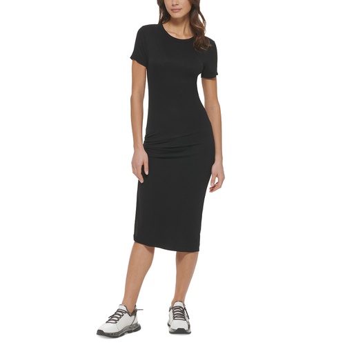 DKNY Womens Rib-Knit Bodycon Midi Dress