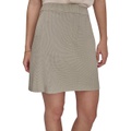 Womens Zip-Front Slant-Pocket Mini Skirt