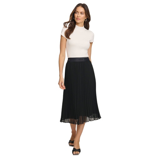 DKNY Pleated Midi Skirt