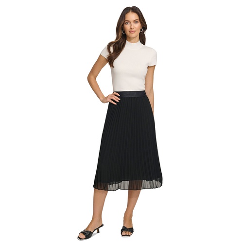 DKNY Pleated Midi Skirt