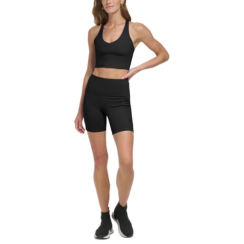 DKNY Womens Balance Super High Rise Pull-On Bicycle Shorts