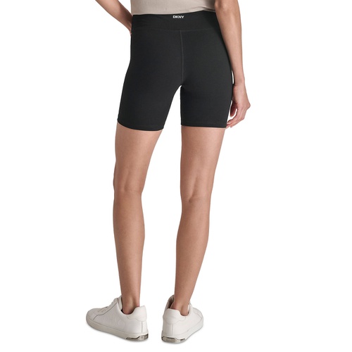 DKNY Womens Studded Logo Bike Shorts