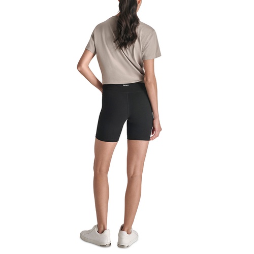 DKNY Womens Studded Logo Bike Shorts