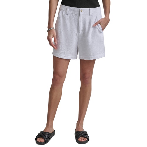 DKNY Womens Crinkled Darted-Waist Shorts