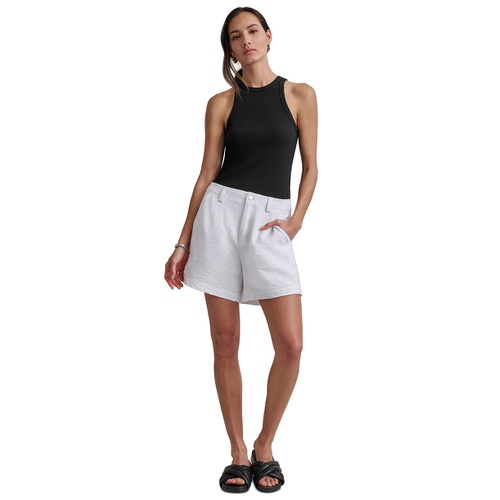 DKNY Womens Crinkled Darted-Waist Shorts