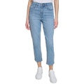 Womens High-Rise Slim Straight Jeans