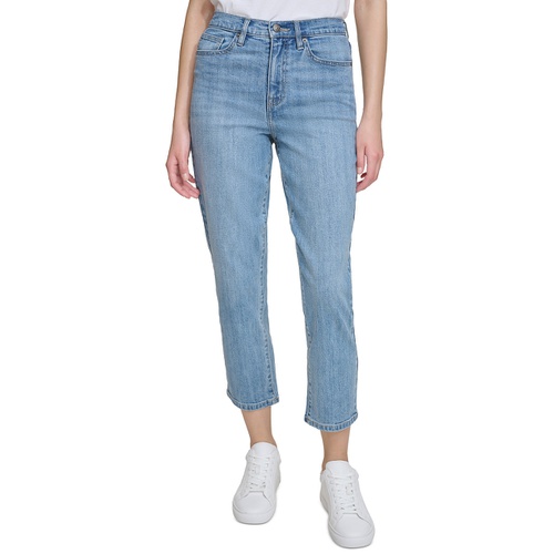 DKNY Womens High-Rise Slim Straight Jeans