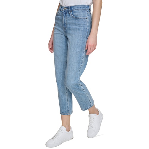 DKNY Womens High-Rise Slim Straight Jeans