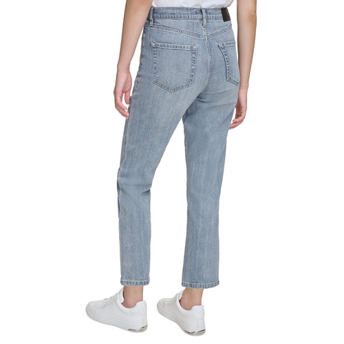 DKNY Womens High-Rise Slim Straight Jeans