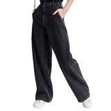 Womens High-Rise Wide-Leg Trouser Jeans