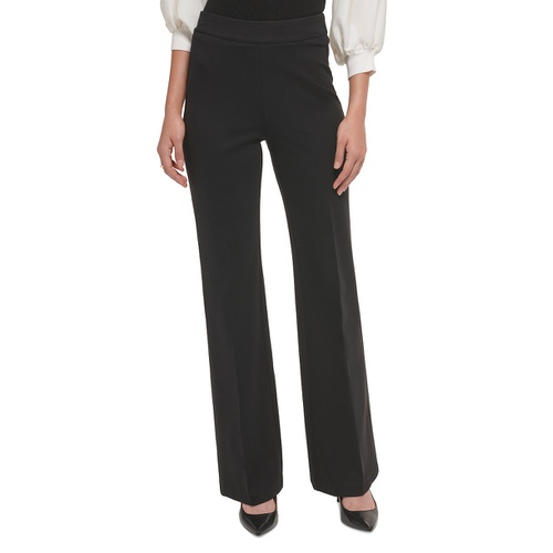 DKNY Womens Soft Ponte Knit High Rise Pull-On Pants