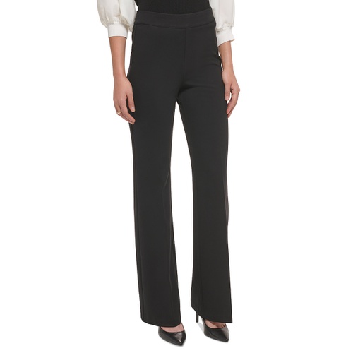 DKNY Womens Soft Ponte Knit High Rise Pull-On Pants