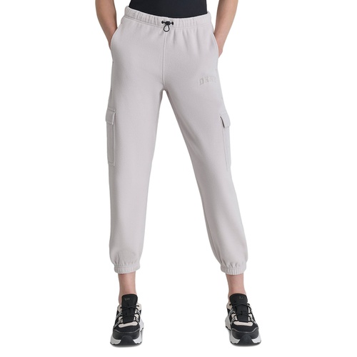 DKNY Womens Tech Fleece Cargo Jogger Sweatpants