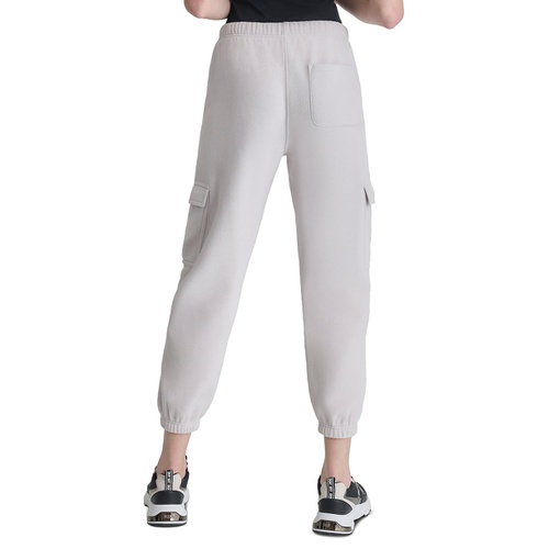 DKNY Womens Tech Fleece Cargo Jogger Sweatpants