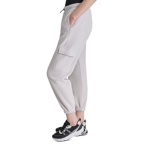 DKNY Womens Tech Fleece Cargo Jogger Sweatpants