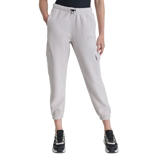 DKNY Womens Tech Fleece Cargo Jogger Sweatpants