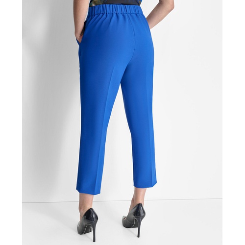 DKNY Womens Elasticated-Back Slim-Leg Ankle Pants