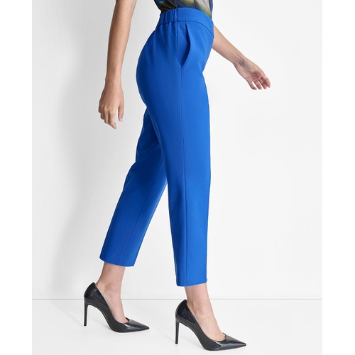 DKNY Womens Elasticated-Back Slim-Leg Ankle Pants