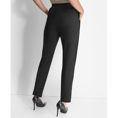 DKNY Womens Two-Tone Straight-Leg Ankle Pants