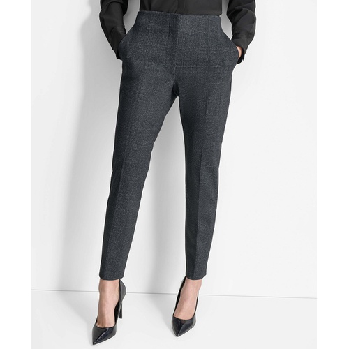 DKNY Womens High-Rise Slim-Leg Ankle Trousers