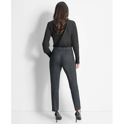 DKNY Womens High-Rise Slim-Leg Ankle Trousers