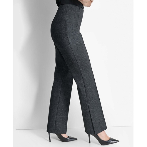 DKNY Womens High-Rise Wide-Leg Pull-On Trousers