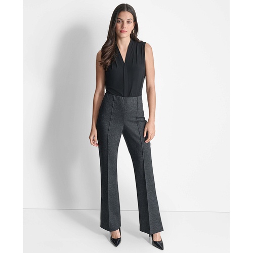 DKNY Womens High-Rise Wide-Leg Pull-On Trousers