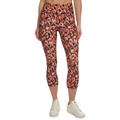 Womens Printed High-Waist Cropped Leggings