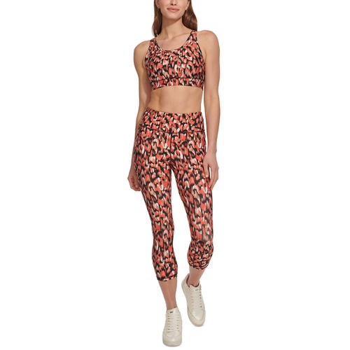 DKNY Womens Printed High-Waist Cropped Leggings